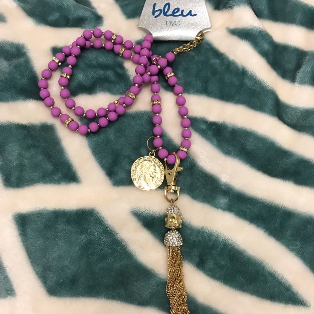 bleu nyc Buddha tassel Necklace NWT